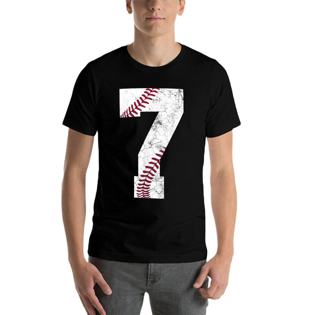 7th Birthday 2018 Baseball Boys Kids Seven 7 Seventh Gift  Cotton T-Shirt
