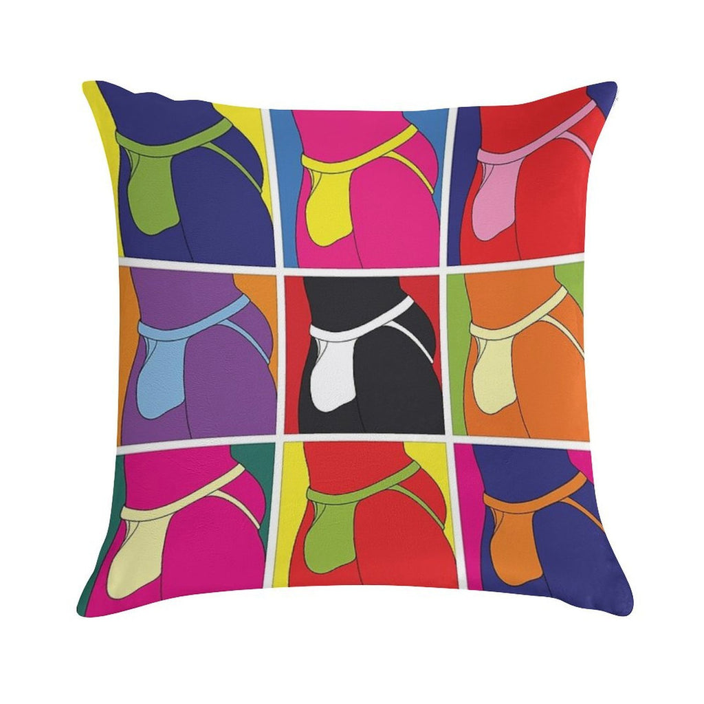 Pop Art Jockstrap Fantasy Nine Soft Ultra-Soft Texture Throw Pillow