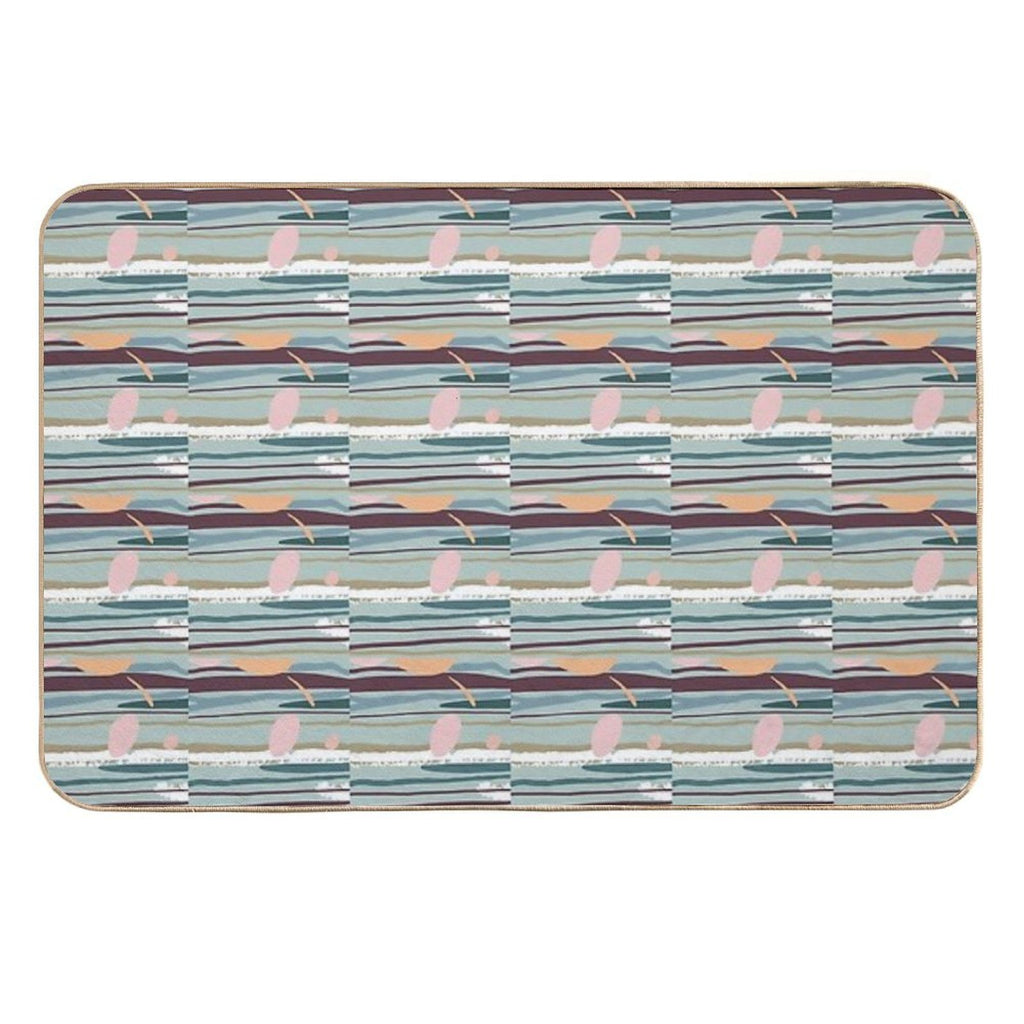 Modern Art Tile  Easy Maintenance Bath Mat