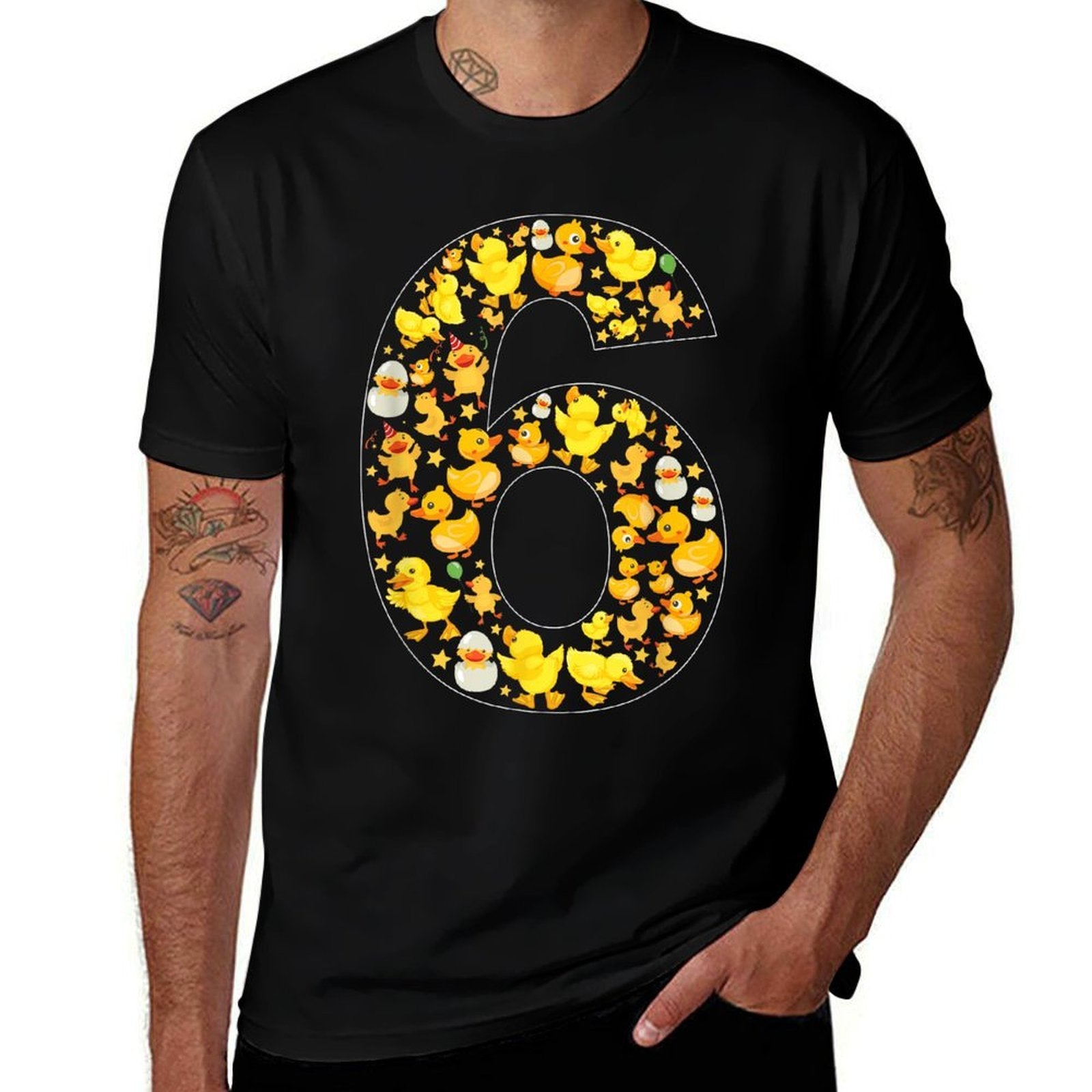 6th Birthday Cute Duck Theme 6 Year Old Boy Girl Birthday  Quick-drying T-Shirt