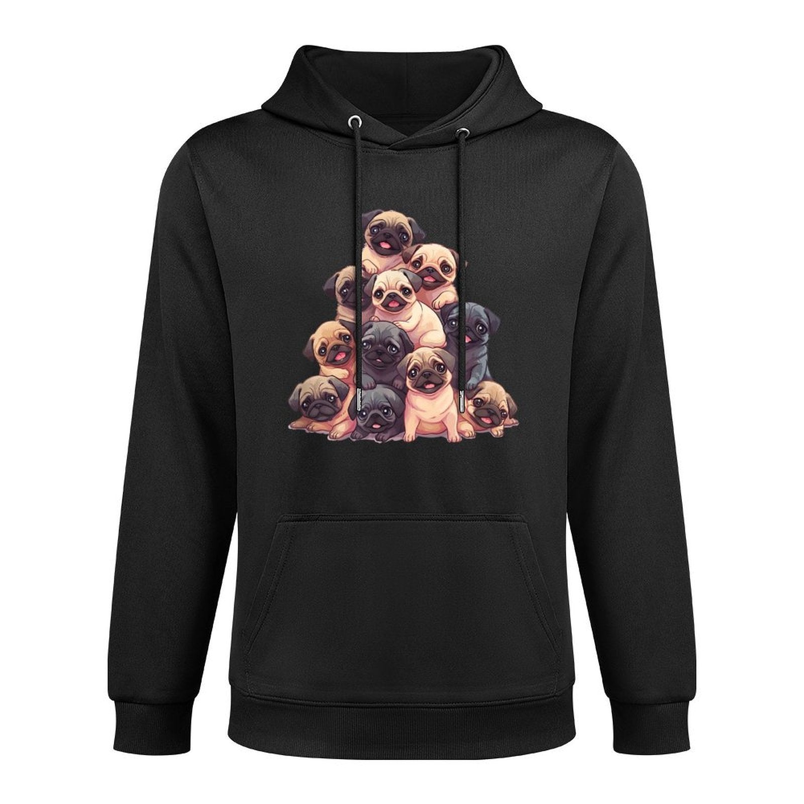 Cute Kawaii Pug Boys Girls Womens Kids Easy Care Hoodie