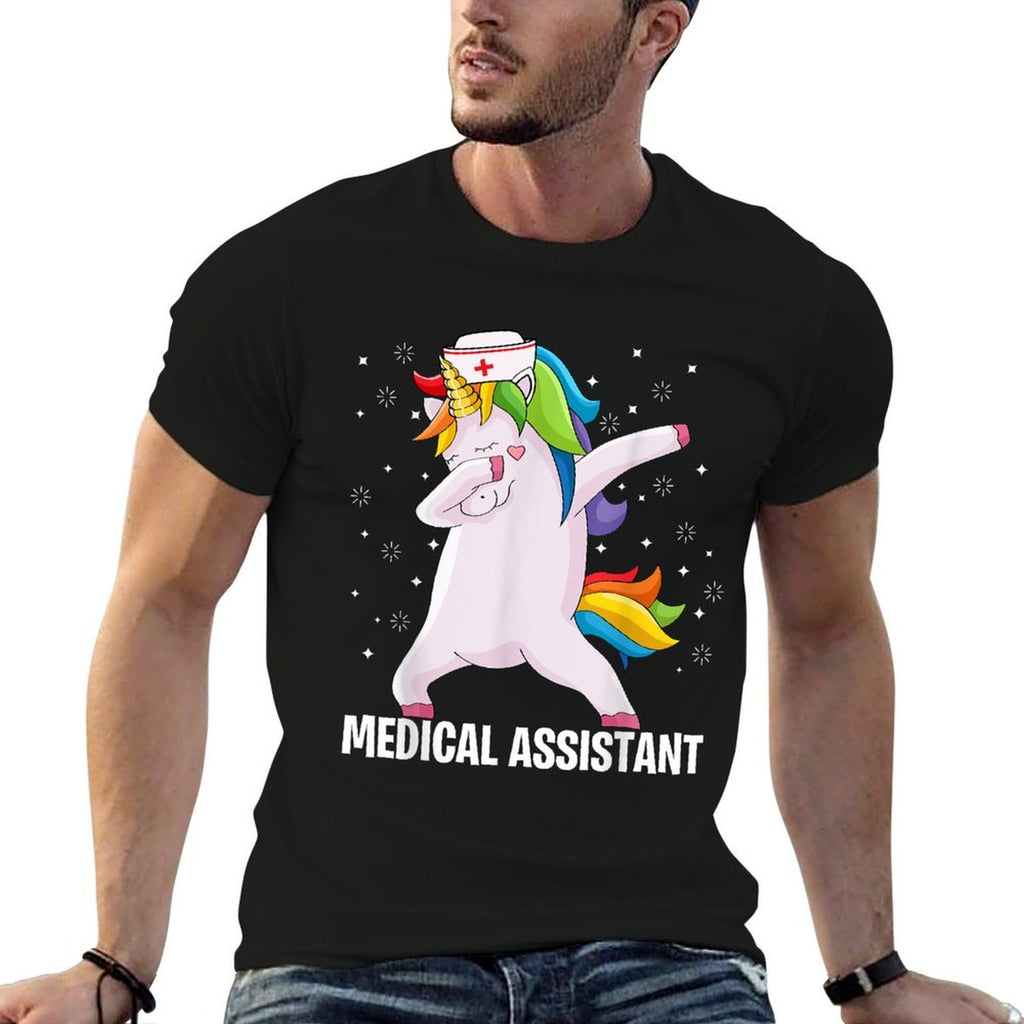 Funny MA Certified Medical Assistant Dabbing Unicorn  Versatile T-Shirt
