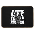 LIVE LONG AND PROSPER Star Trek ™ Quote Meme Slogan with Silhouette of The Vulkan Gruss  Toxin-Free Bath Mat