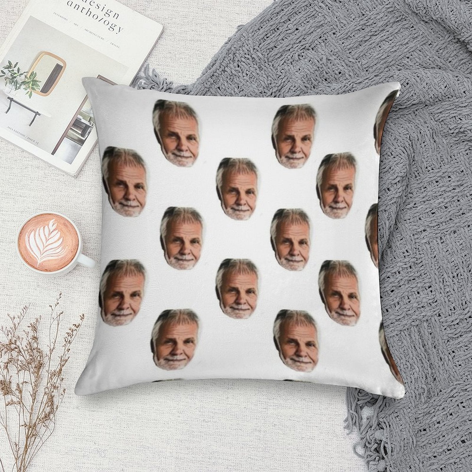 Captain Lee All over Print Soft Durable Construction Throw Pillow