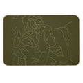 Matisse Line Art #5 Green  Repositionable Bath Mat
