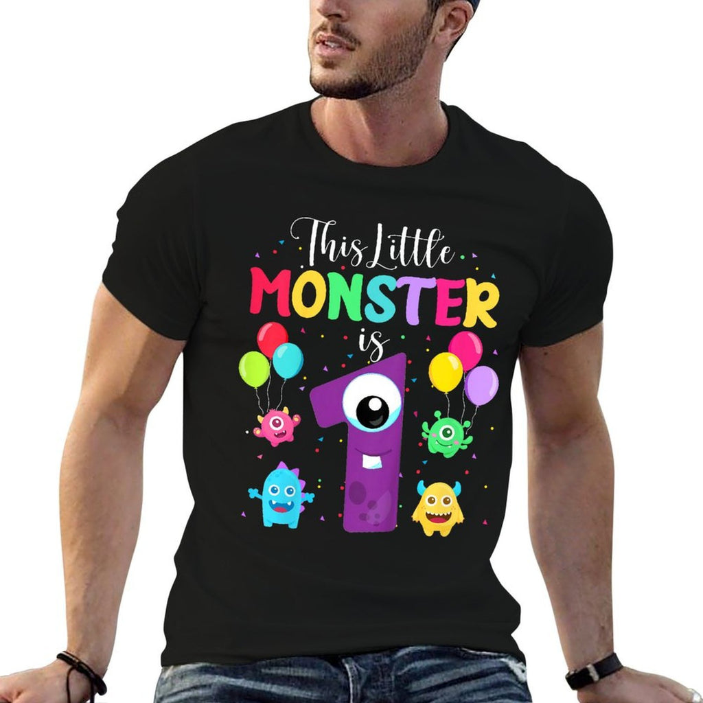 Kids 1st Birthday Outfit Boy Girl This Little Monster Is 1  Vintage-inspired T-Shirt