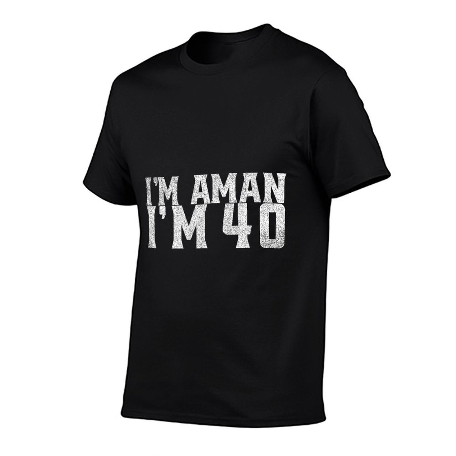 I'm A Man I'm 40 Funny Over The Hill Birthday  Heathered Texture T-Shirt