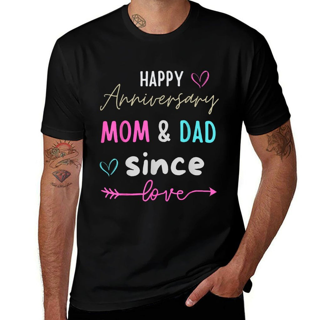 A Cute Family Parents Day Happy Anniversary Mom And Dad  Relaxed-fit T-Shirt