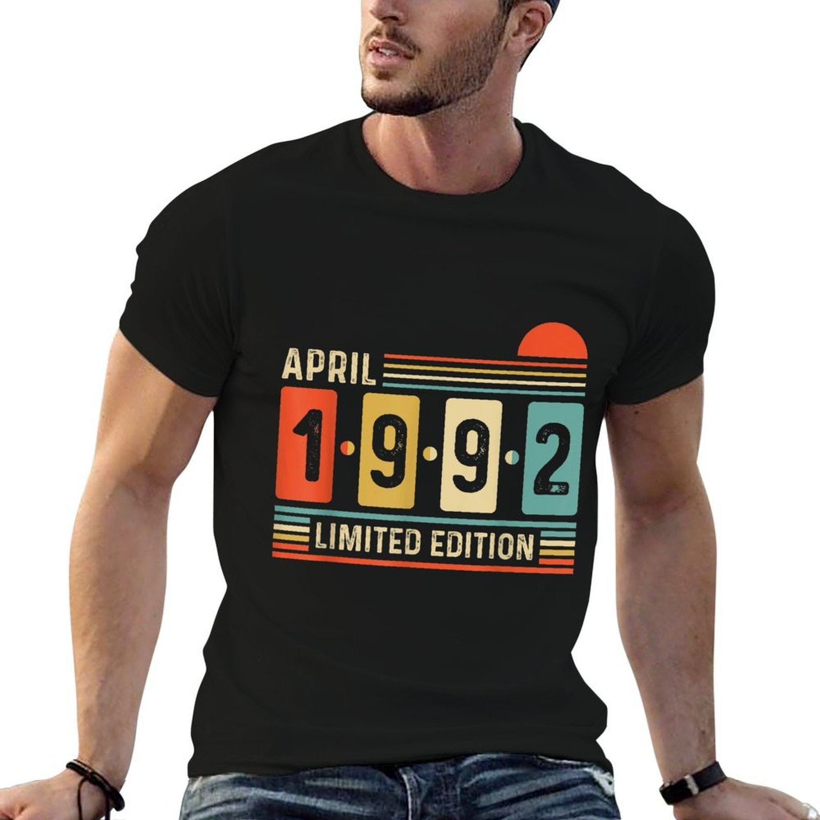 30 Year Old Born April 1992 Vintage 30th Birthday  Eco-friendly Material T-Shirt