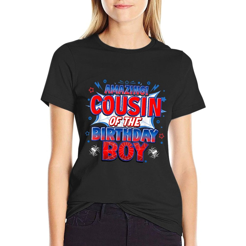 Cousin of The Birthday Boy Costume Spider Web Birthday Party  Quick-drying T-Shirt
