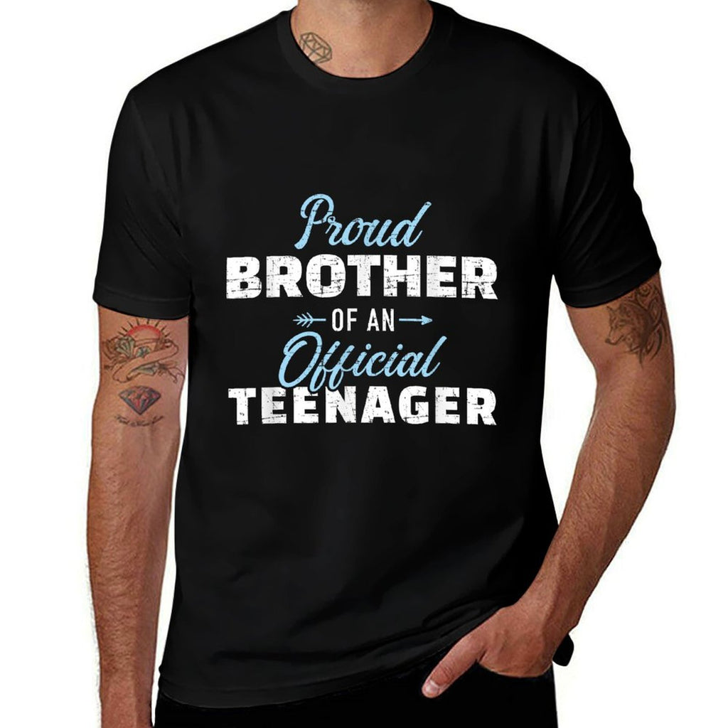 Proud Brother of A Teenager 13th Birthday  Trendy Pattern T-Shirt