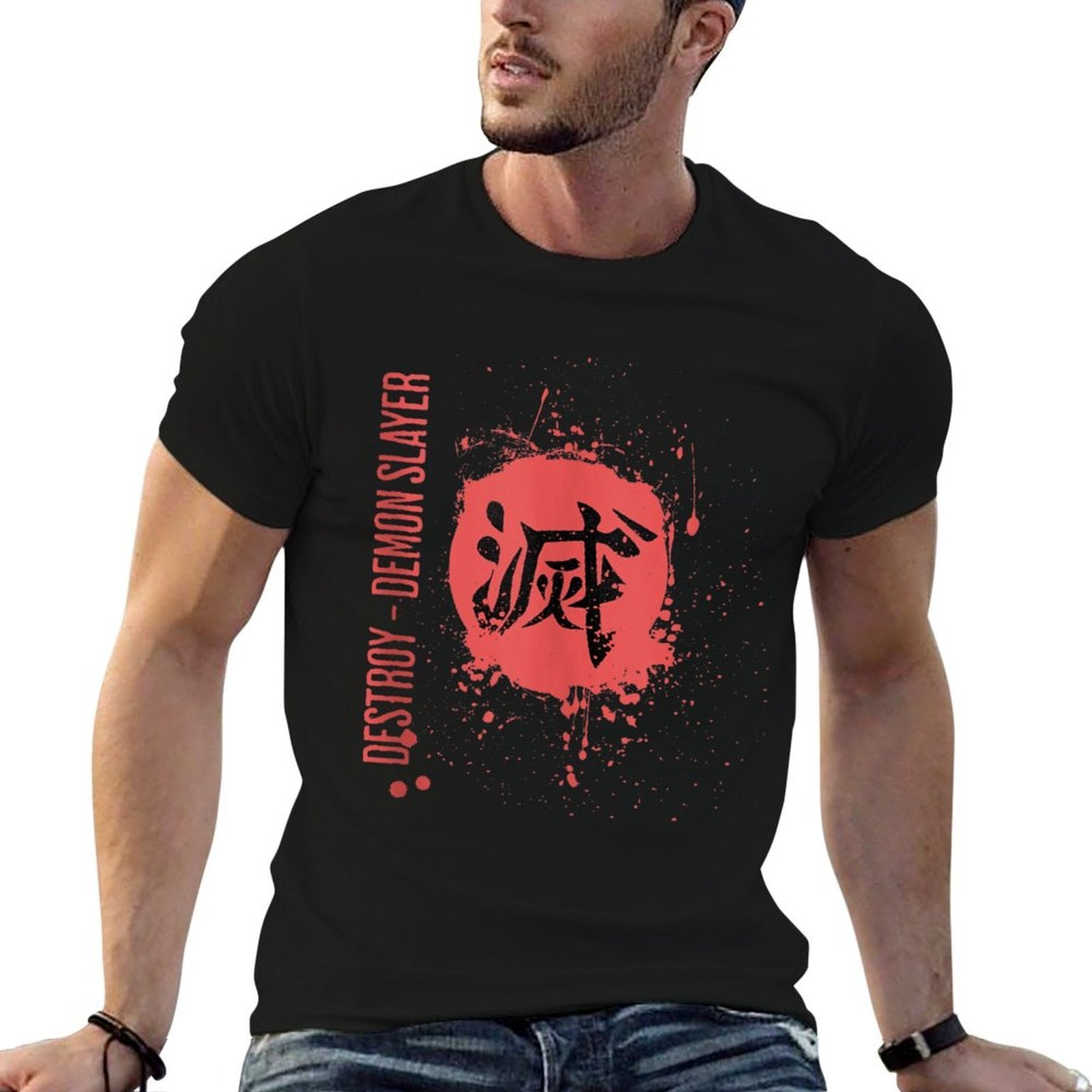 Destroy - Japanese Kanji Character - Anime Manga Demon  Soft T-Shirt