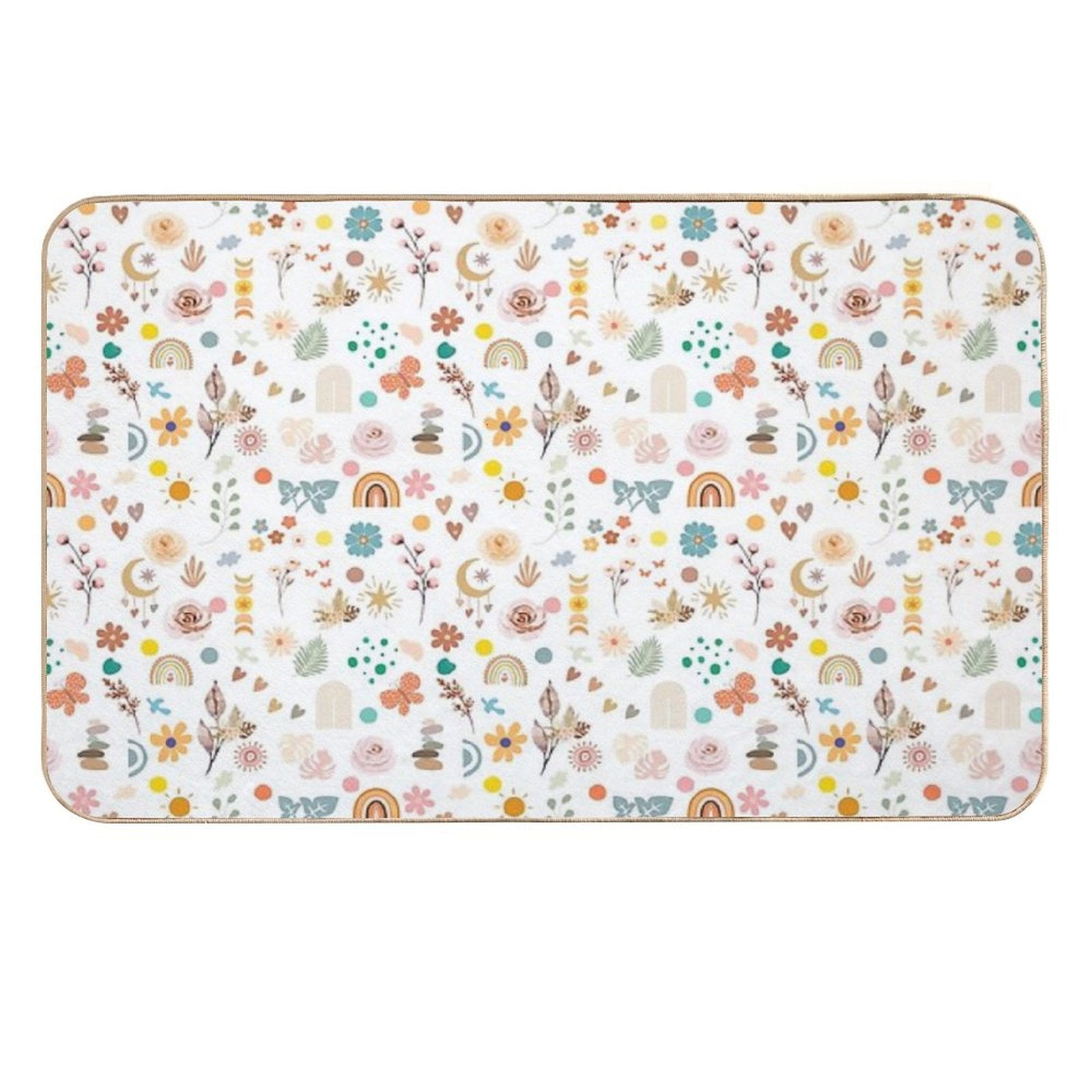 Boho Seamless Pattern Durable Bath Mat