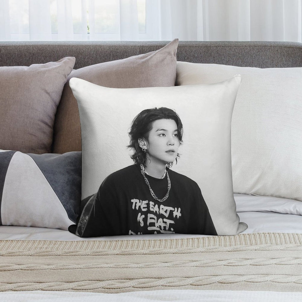 Yoongi Concert Soft Skin-Friendly Throw Pillow
