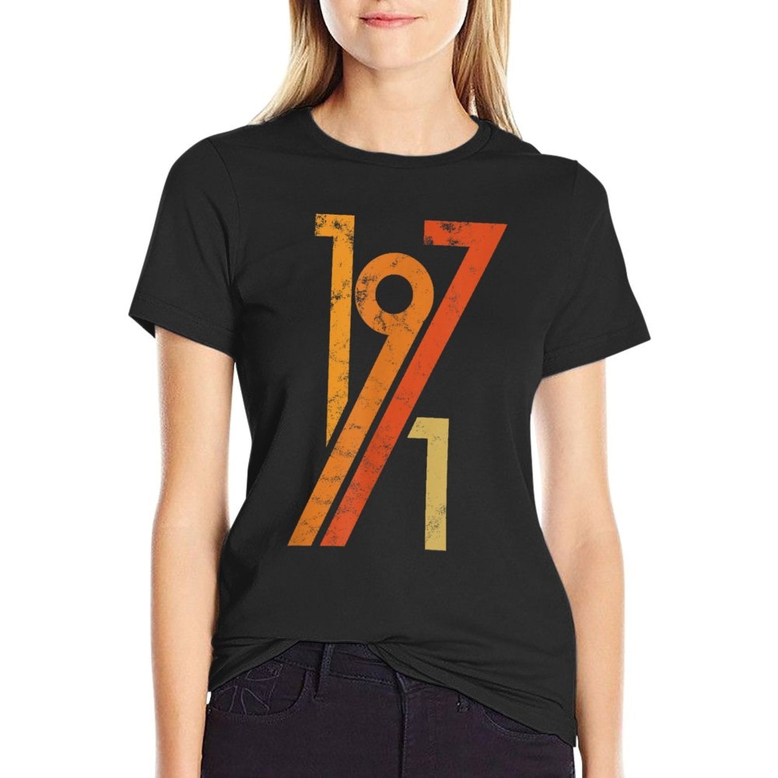 Birthday Vintage 70s Style 1971  Summer-ready Fabric T-Shirt