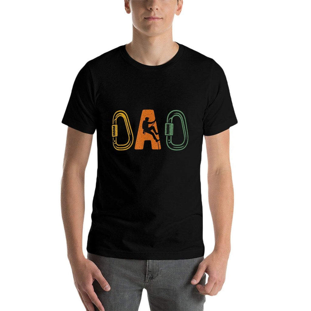 Dad Rock Climbing Apparel - Mountain Climbing Tools  Cotton T-Shirt