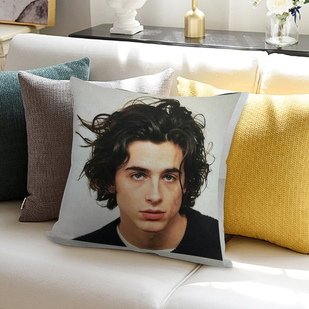 Timothee Chalamet Soft Durable Construction Throw Pillow