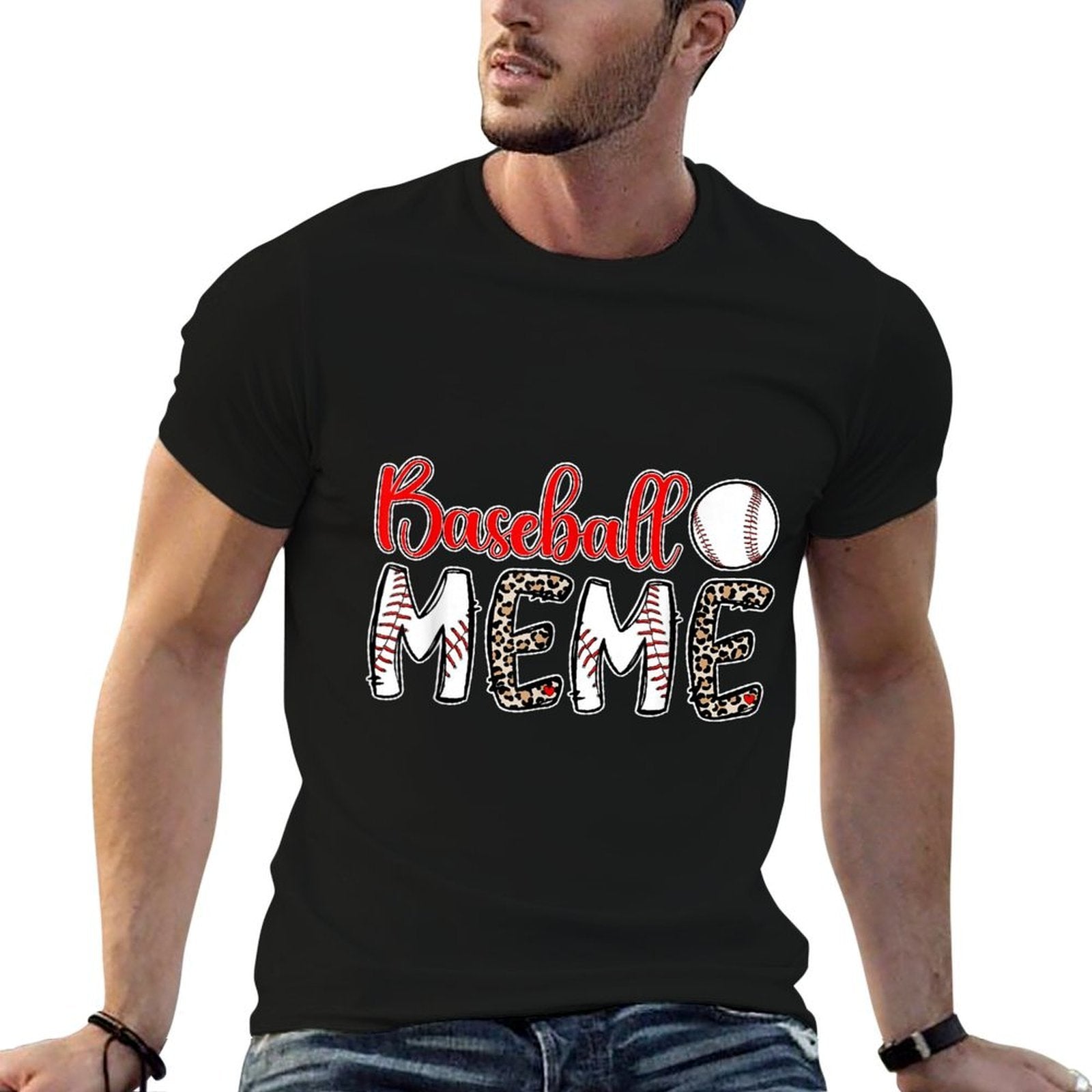 Proud Baseball Meme For Mother's Day Women's Baseball Meme Grandma Black Cotton 60 Polyester 40 Short Sleeve  Odor-resistant T-Shirt