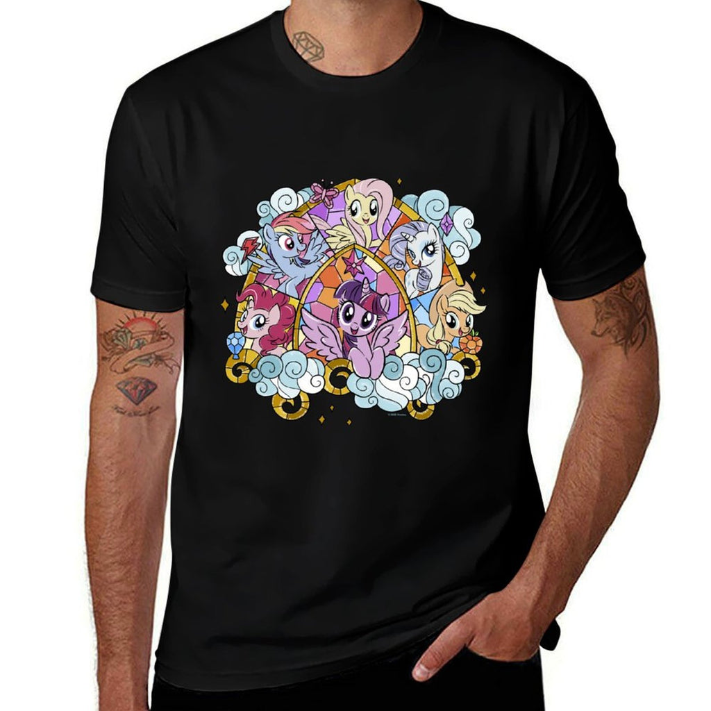 My Little Pony Friendship Is Magic Stained Glass Pony Group  Affordable Price T-Shirt
