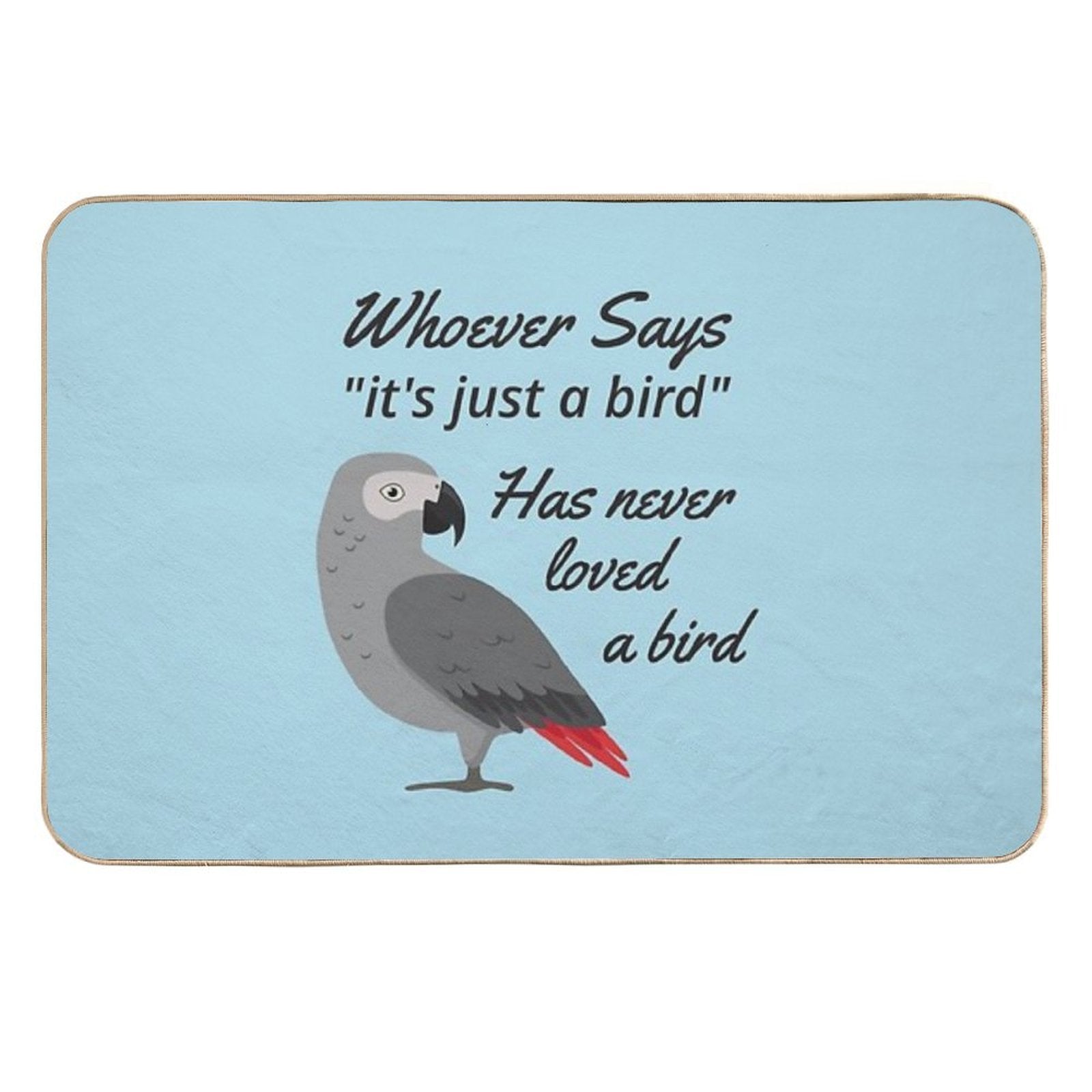 Just A Bird - African Grey Parrot  Multi-Purpose Bath Mat