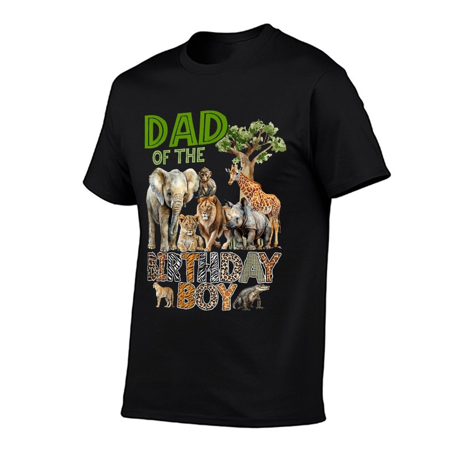 Dad of The Birthday Boy Safari Zoo Animals Family Bday Party  Stretchy T-Shirt