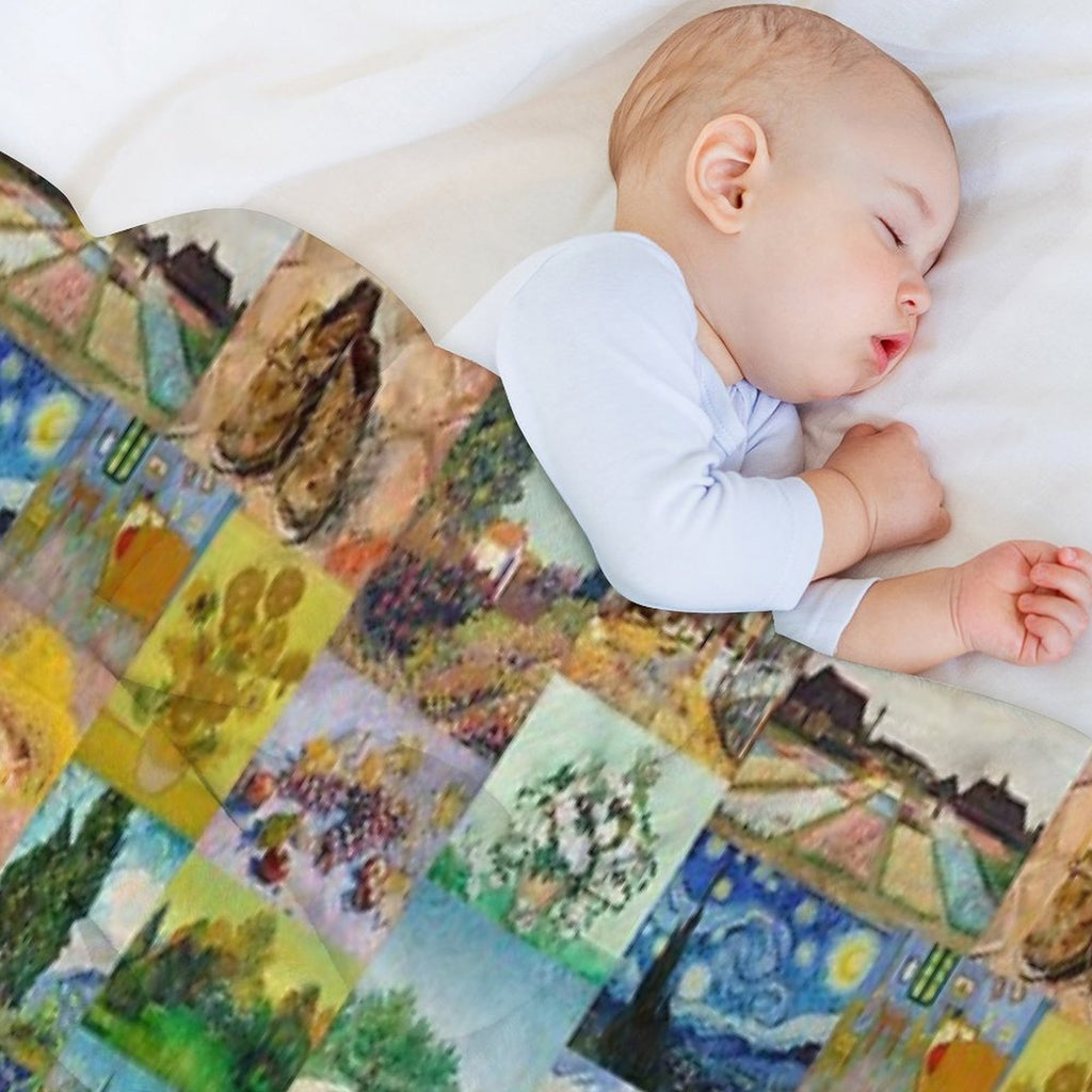 Van Gogh Collage Premium Throw Blanket