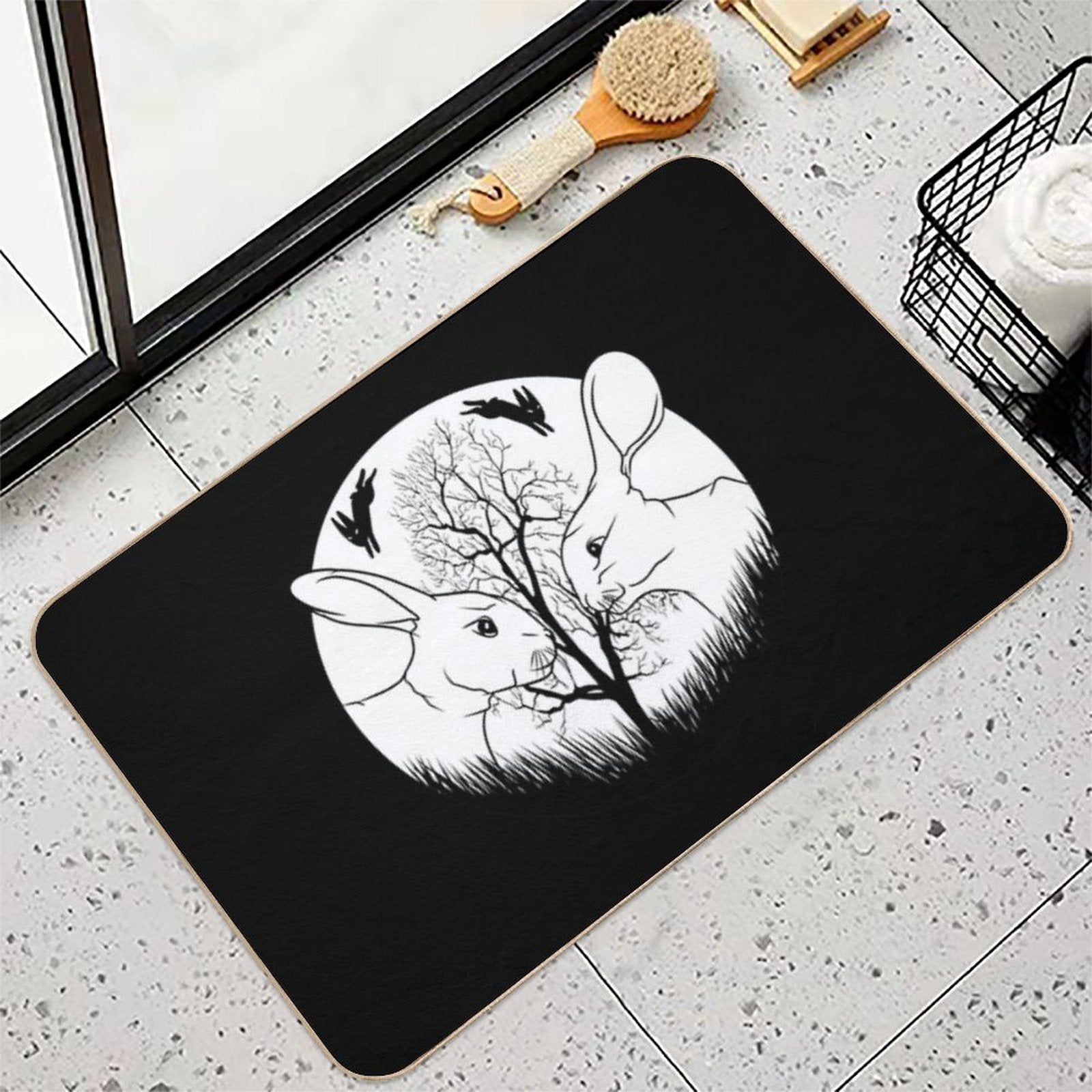 Watership Down Rabbits  Fade-Resistant Bath Mat