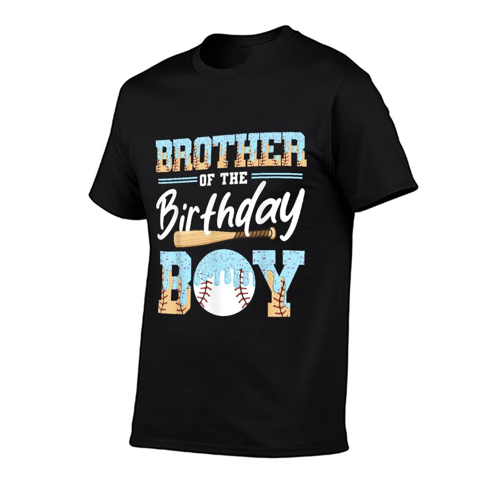 Baseball Ice Cream Drip Brother Of The Birthday Boy Baseball  Trendy Pattern T-Shirt