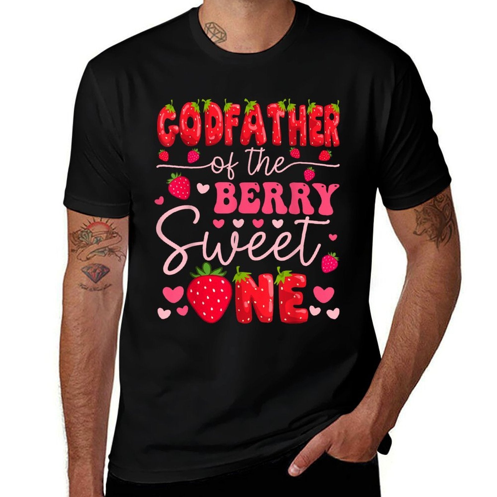 GodFather Of The Berry Sweet One Strawberry 1St Birthday  Easy-care T-Shirt