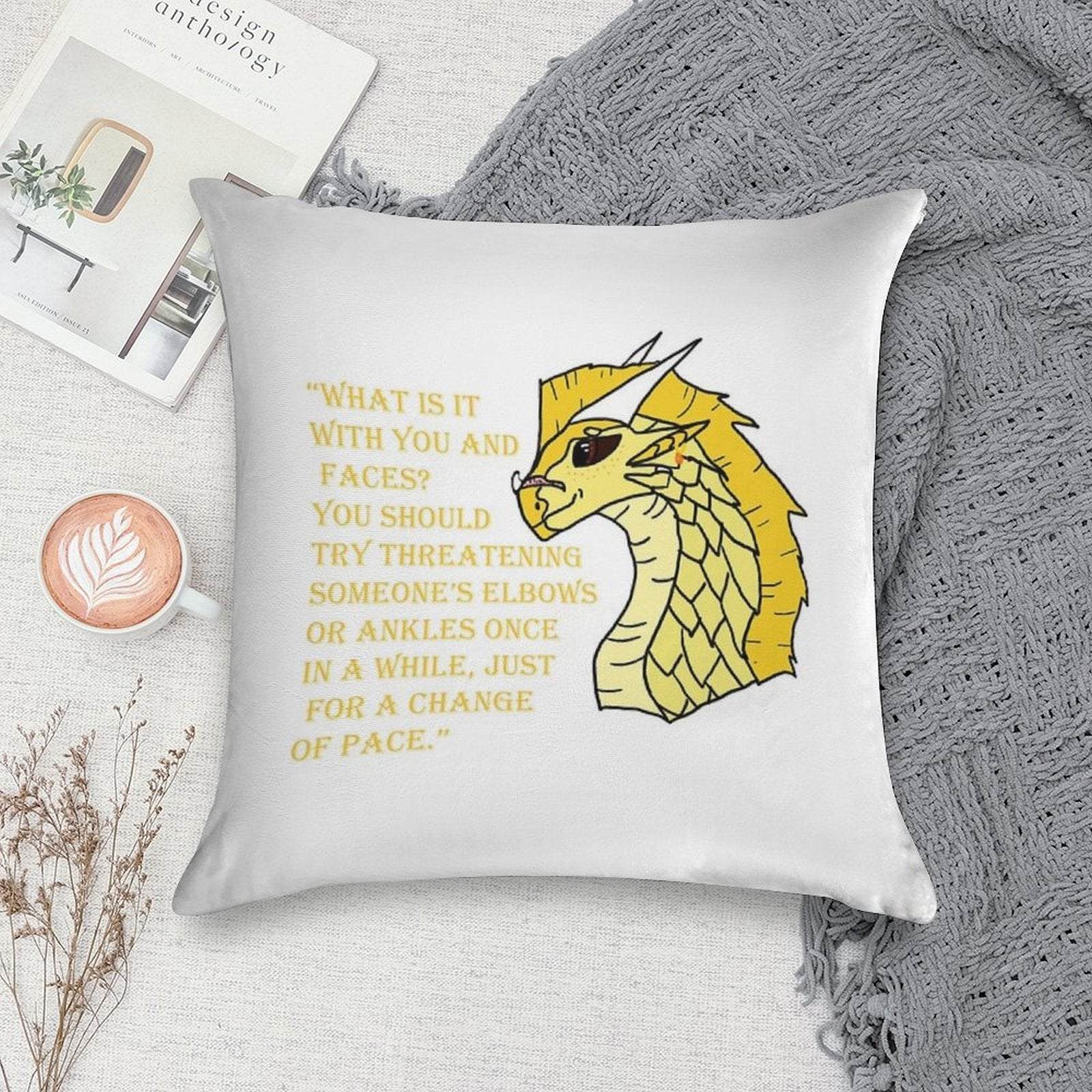 Qibli Quote [OUTDATED!! SEE DESCRIPTION!!] Soft Washable Throw Pillow