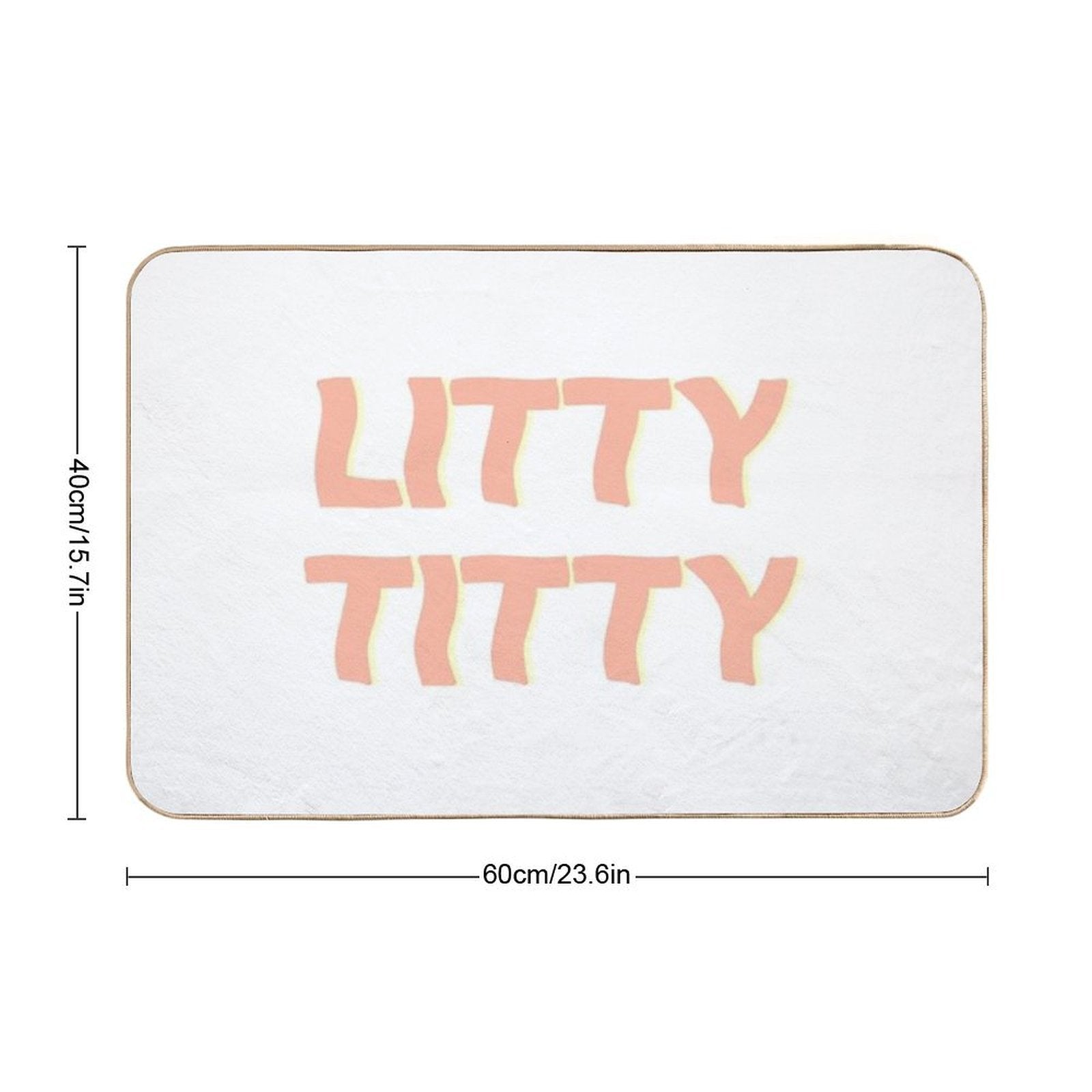 Litty Titty - Peach  Odorless Bath Mat