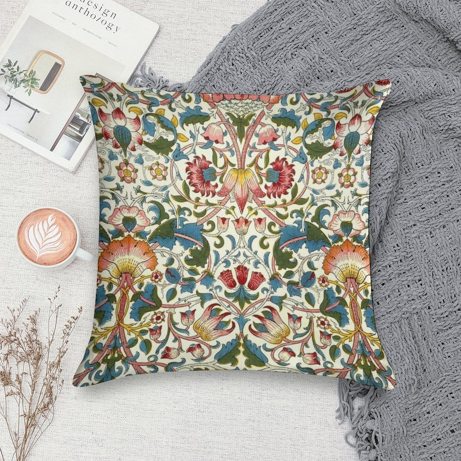 William Morris Lodden Soft Washable Throw Pillow