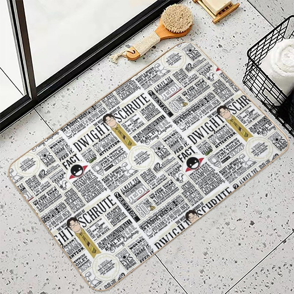 The Wise Words of Dwight Schrute (Light Tee)  Pet-Safe Bath Mat