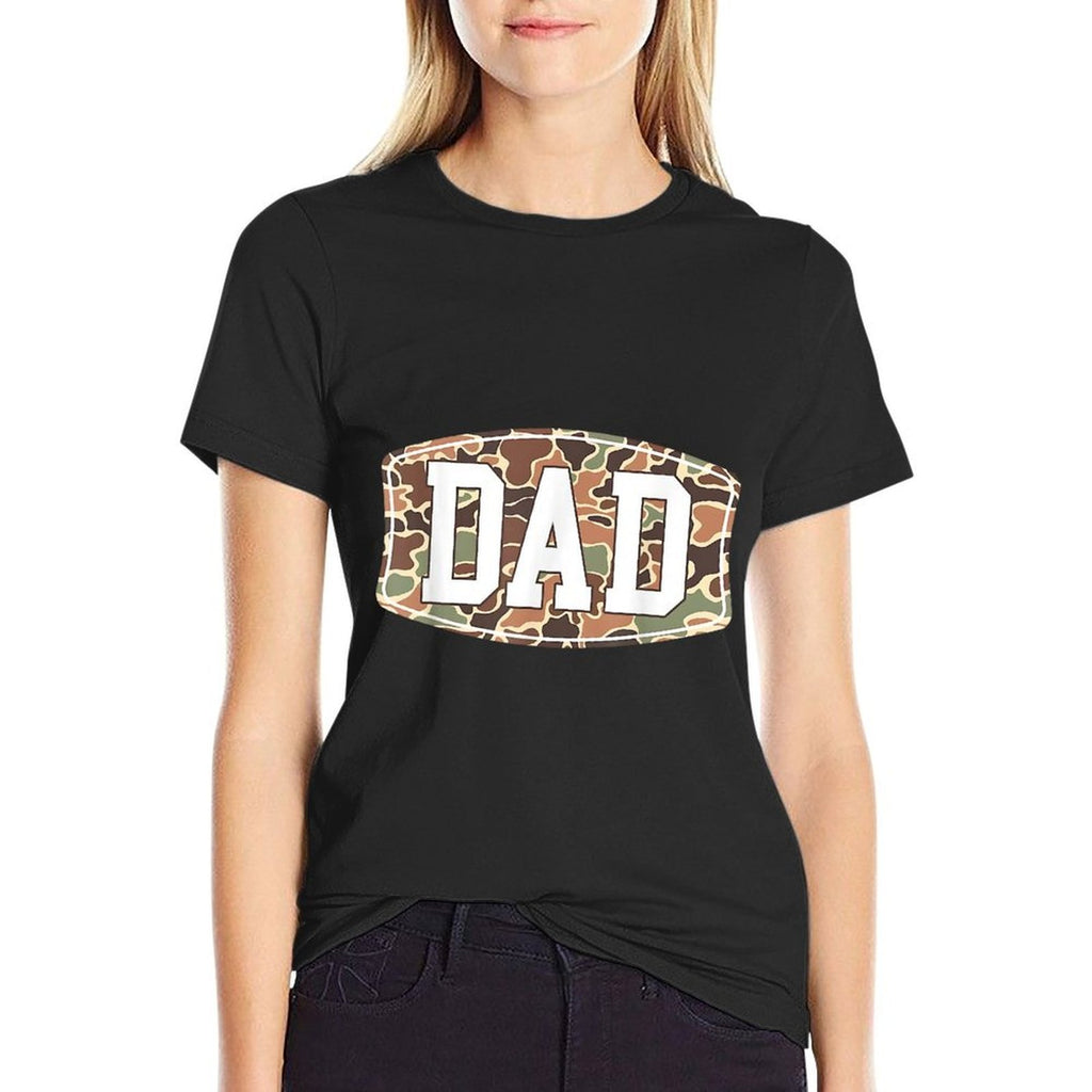 Men Old School Camo Dad, Retro Camouflage Daddy Father's Day Comfortable T-Shirt