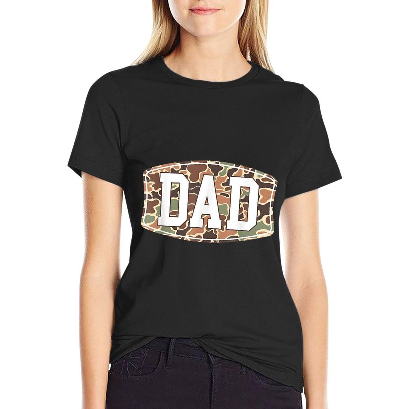 Men Old School Camo Dad, Retro Camouflage Daddy Father's Day Comfortable T-Shirt