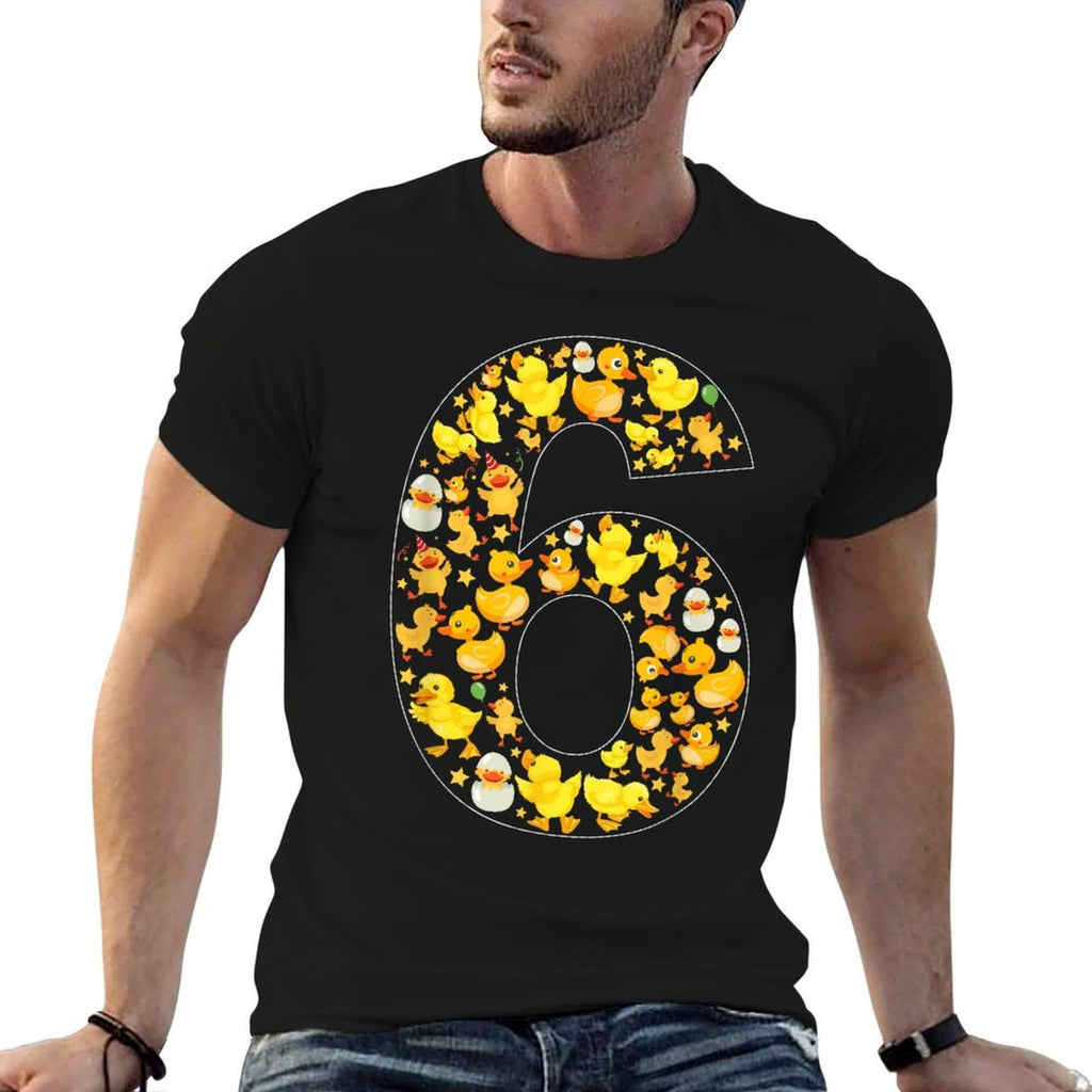 6th Birthday Cute Duck Theme 6 Year Old Boy Girl Birthday  Quick-drying T-Shirt