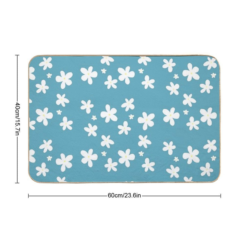 Daisy Pattern  Pet-Safe Bath Mat