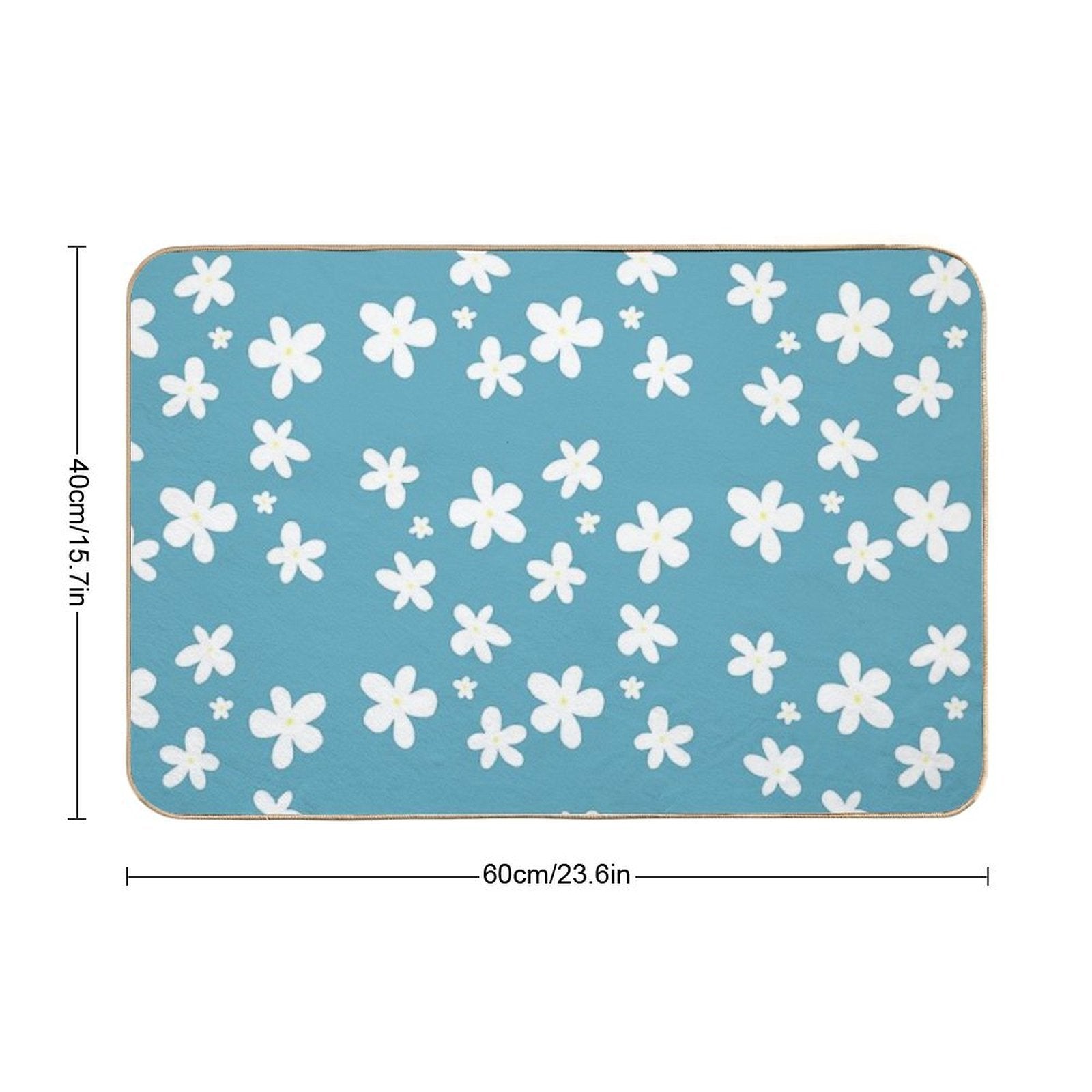 Daisy Pattern  Pet-Safe Bath Mat