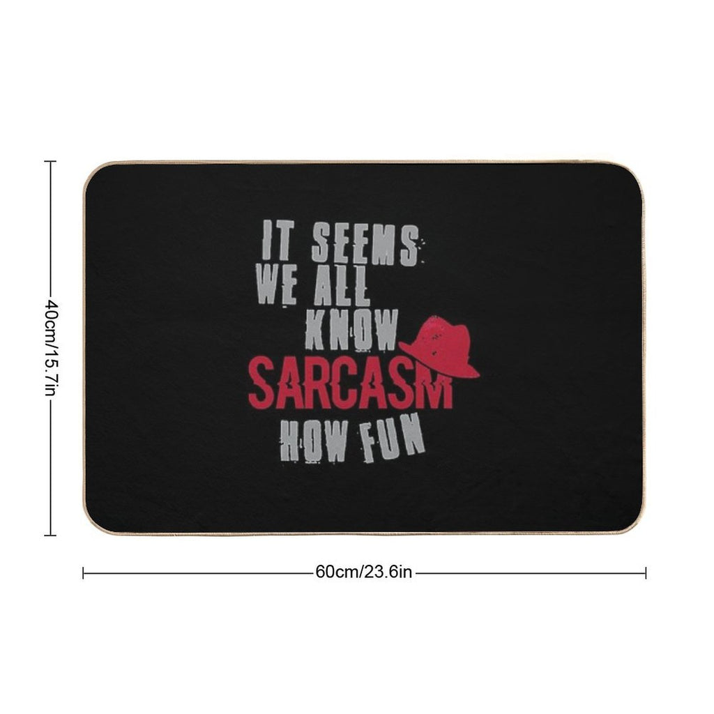 Quote And Red Hat  Easy Maintenance Bath Mat