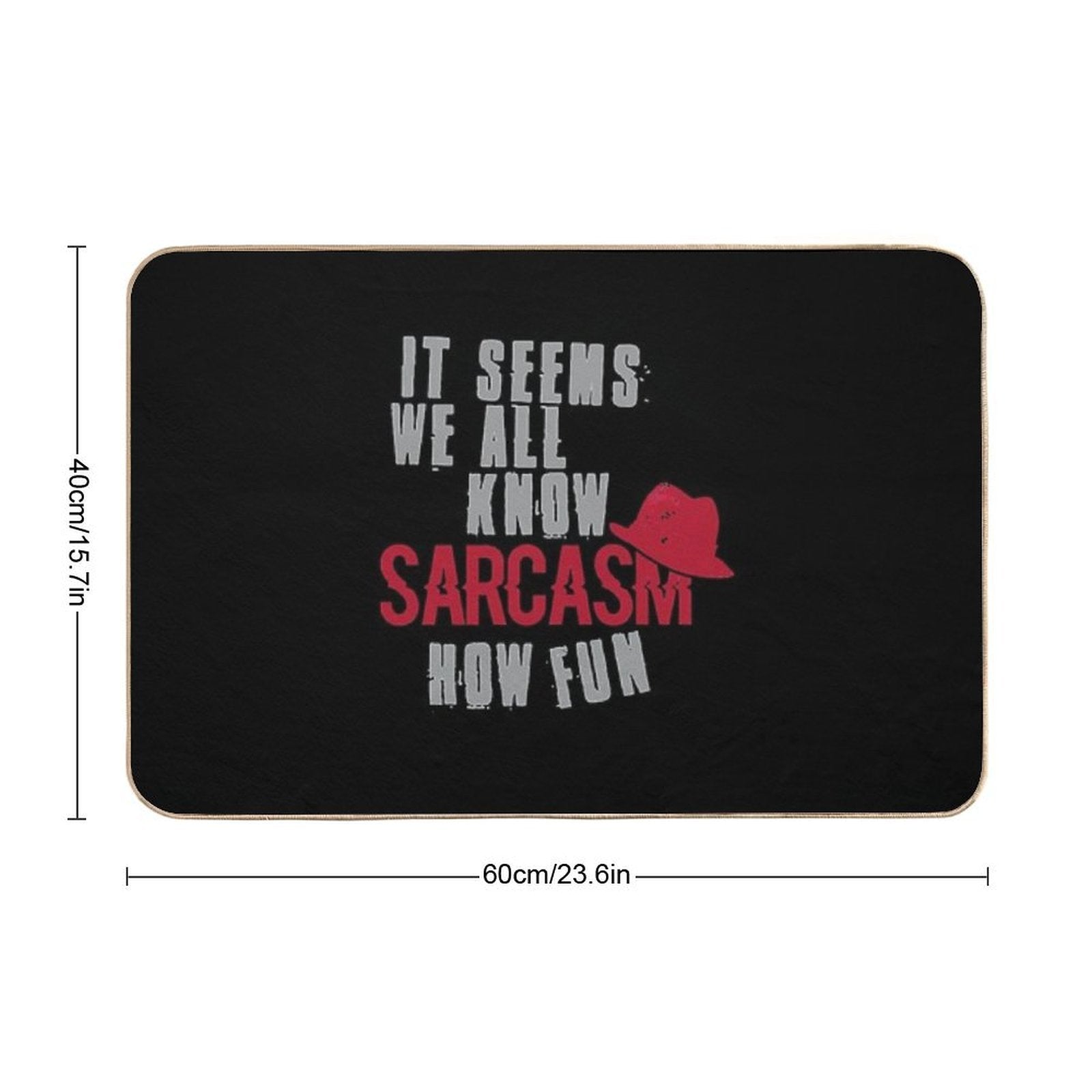 Quote And Red Hat  Easy Maintenance Bath Mat