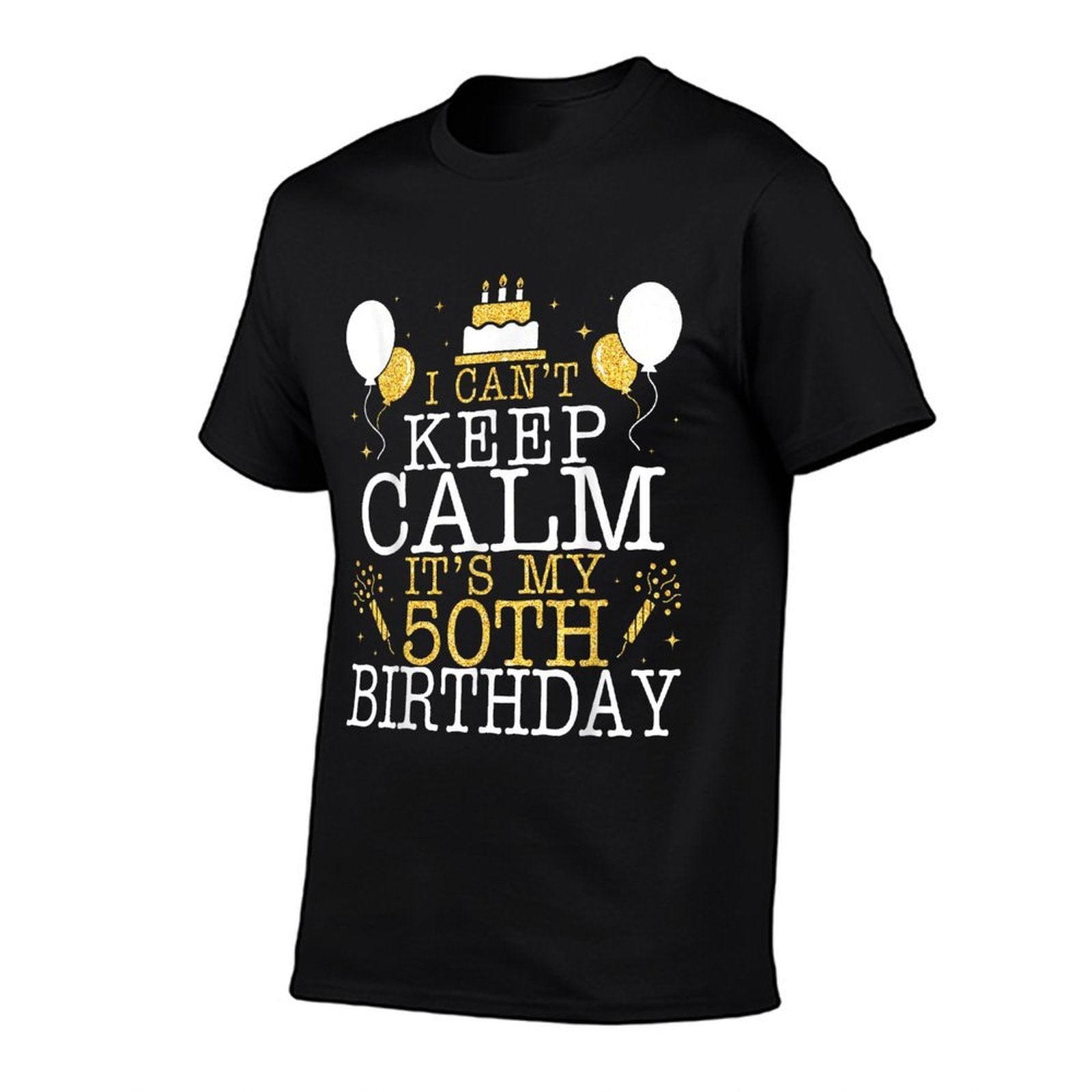 Fireworks And Cake I Can't Keep Calm It's My 50th Birthday  Rolled Sleeves T-Shirt