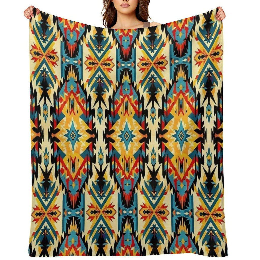 Choctaw Nation Pattern Easy Care Throw Blanket