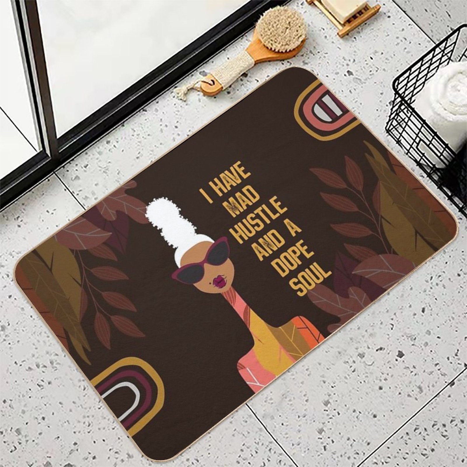 I Have Mad Hustle And A Dope Soul  Odorless Bath Mat