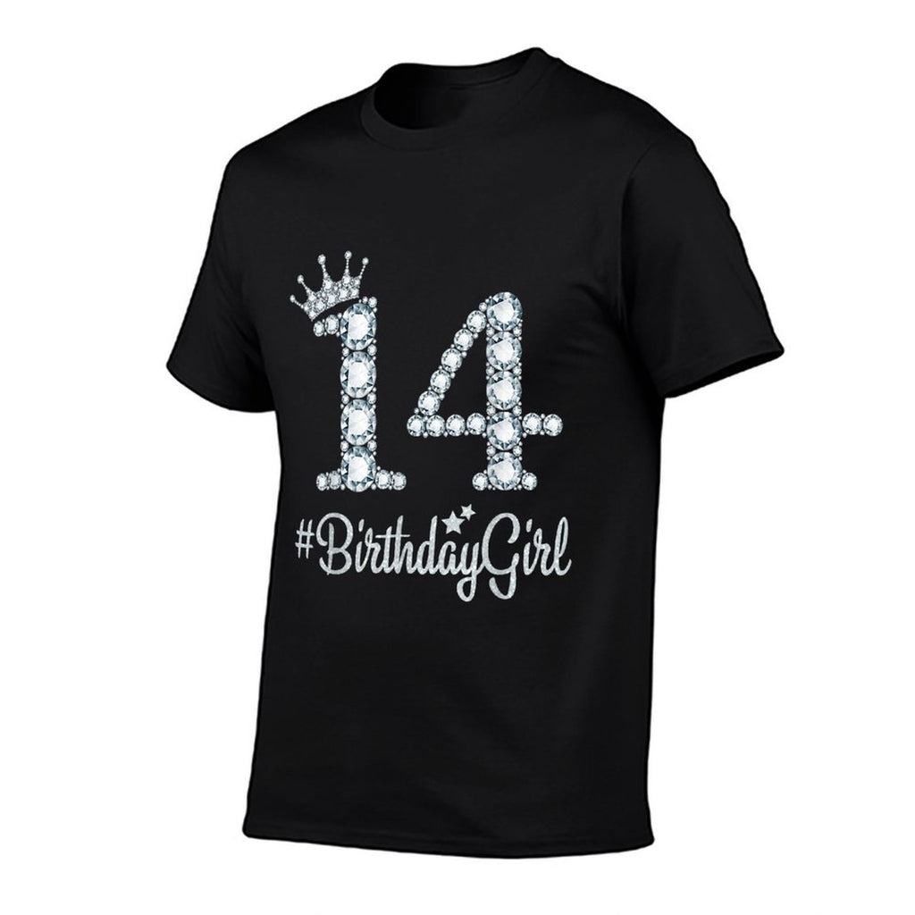 14 BirthdayGirl 14 Years Old Happy 14th Birthday Girl  Tagless Design T-Shirt