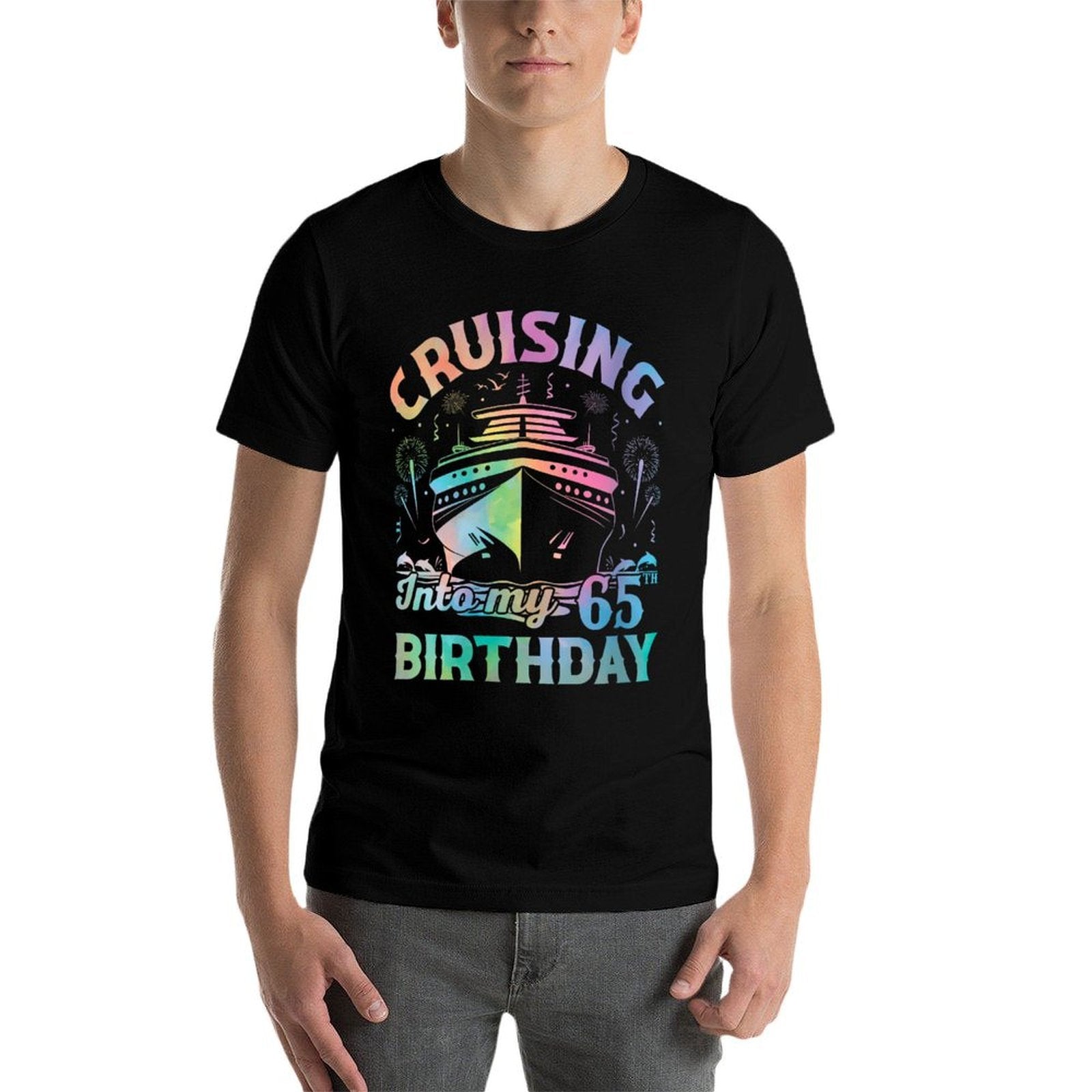 65 Year Old Birthday Tie Dye Cruising Into My 65th Birthday  Classic T-Shirt