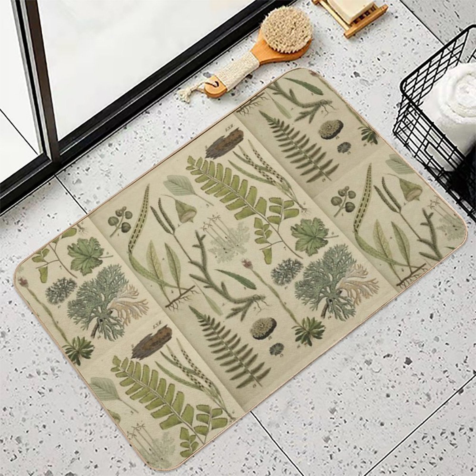 Ferns And Lichen  Eco-Friendly Bath Mat