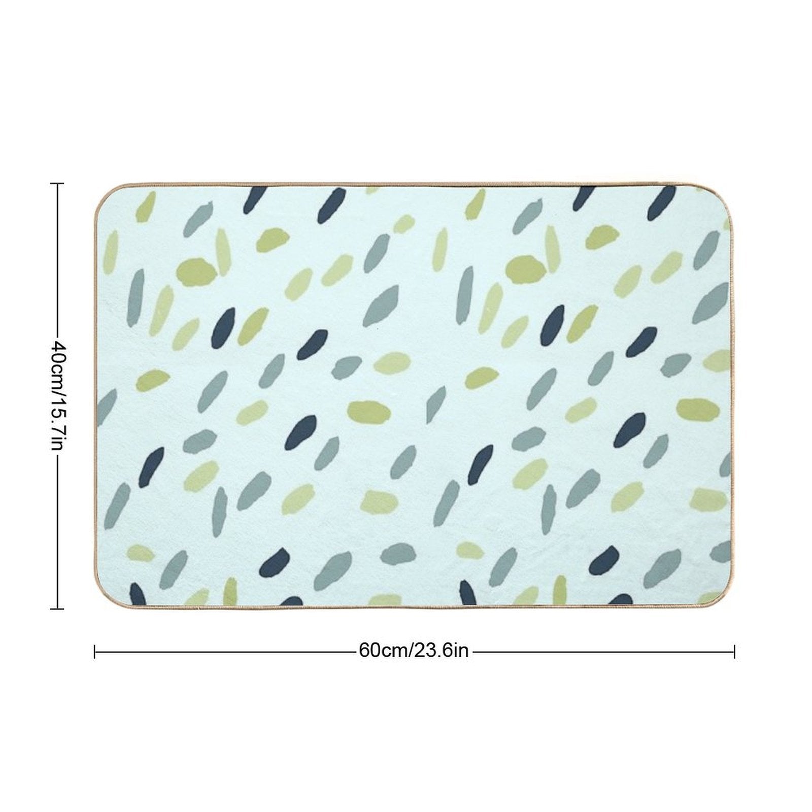Dots on Mint  High-Traffic Bath Mat