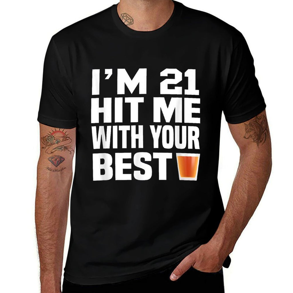 21st Birthday Tshirt Twenty One 21 Gift Idea Party Celebrate  Trendy Pattern T-Shirt