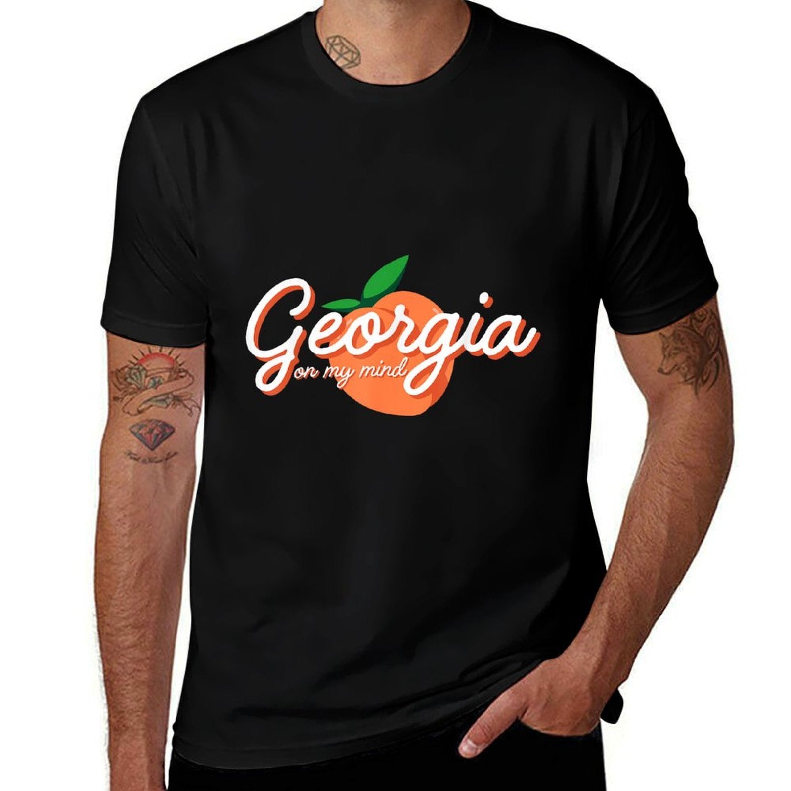 Georgia On My Mind Vacation Souvenir  Tagless Design T-Shirt