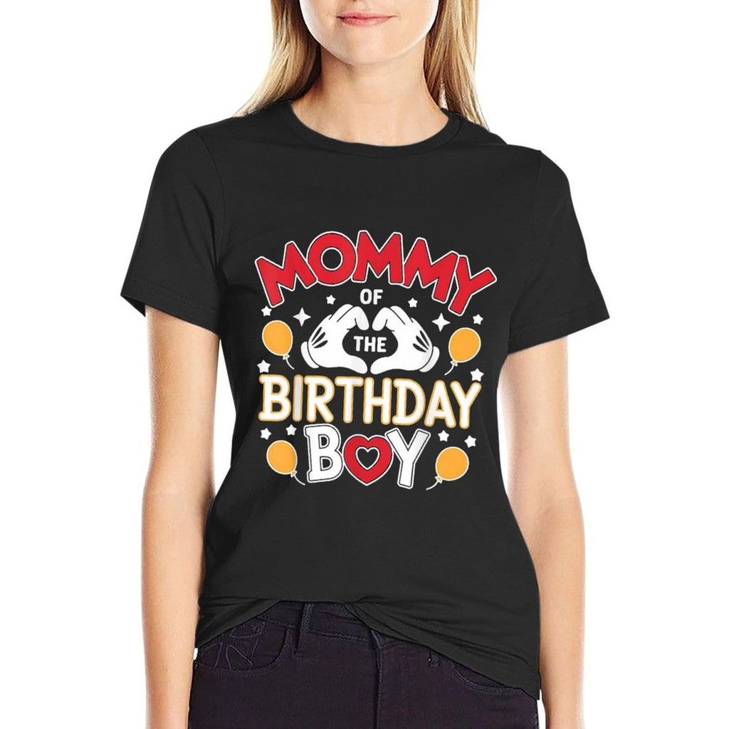Mom Of The Birthday Boy Family Party Birthday  Stretchy T-Shirt